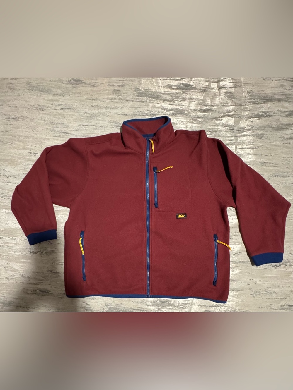 REI Trailsmith co-op Fleece burgundy blue Jacket - Women's 1XL Size